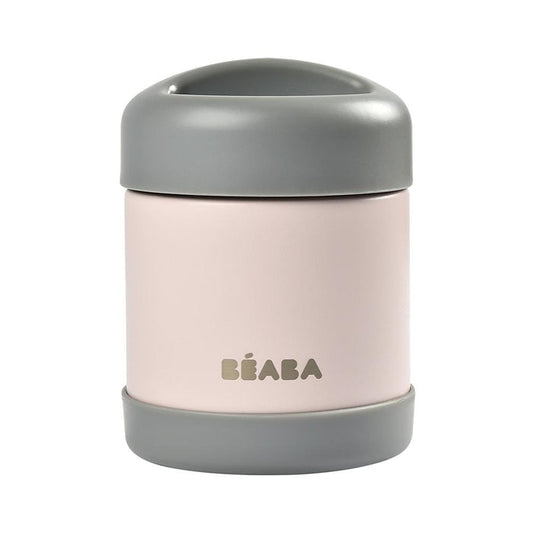 Beaba Stainless Steel Isothermal Portion 300ML - Dark Mist/ Light Pink