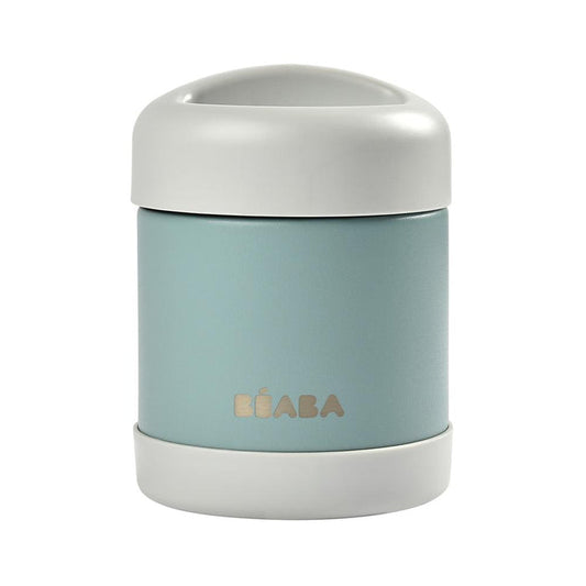 Beaba Stainless Steel Isothermal Portion 300ML - Light Mist/ Eucalyptus Green