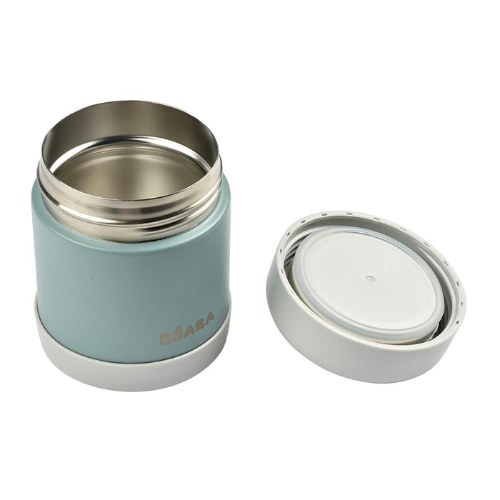 Beaba Stainless Steel Isothermal Portion 300ML - Light Mist/ Eucalyptus Green