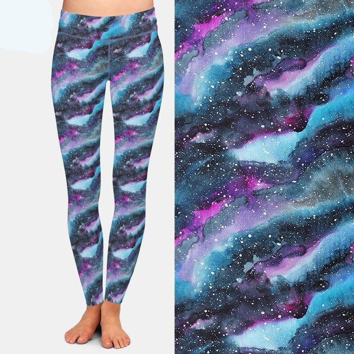 Beautiful Assorted Galaxy Patterned High Waist Leggings