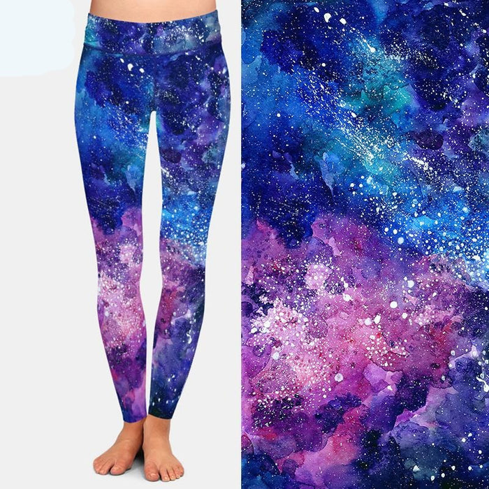 Beautiful Assorted Galaxy Patterned High Waist Leggings