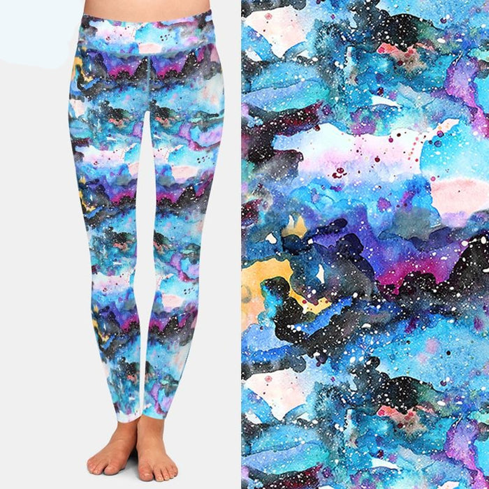 Beautiful Assorted Galaxy Patterned High Waist Leggings