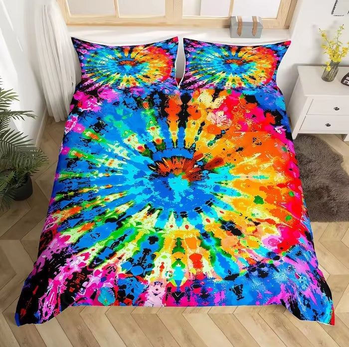 Beautiful Tie Dyed Quilt Cover/Bedding Sets