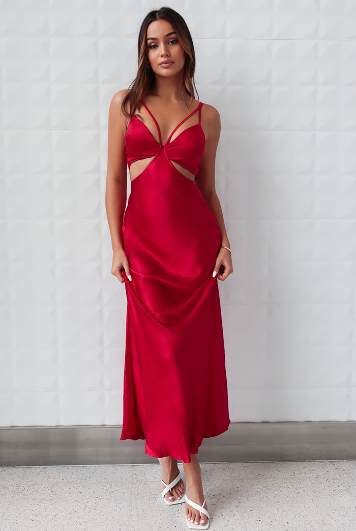 Bethany Maxi Dress - Red - Runway Goddess