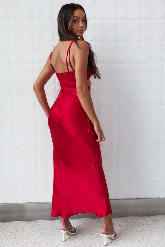 Bethany Maxi Dress - Red - Runway Goddess