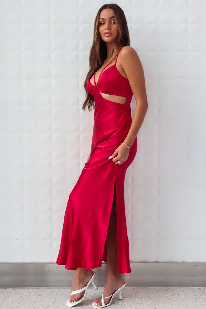 Bethany Maxi Dress - Red - Runway Goddess