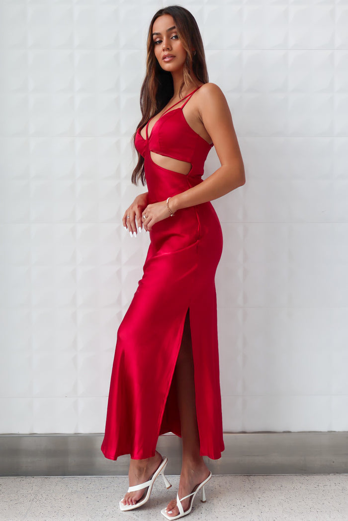 Bethany Maxi Dress - Red - Runway Goddess