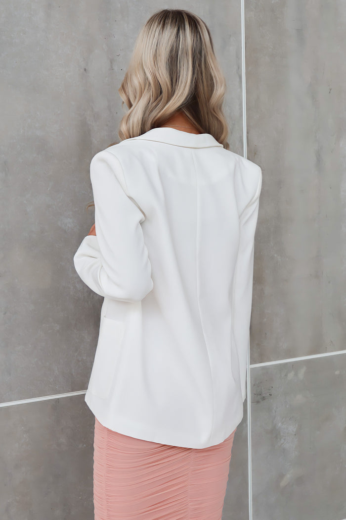 Beyonce Blazer - White - Runway Goddess