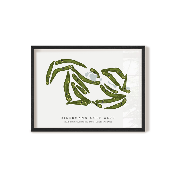 Bidermann Golf Club | Golf Course Print | Black+Frame