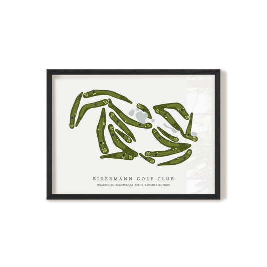 Bidermann Golf Club | Golf Course Print | Black+Frame