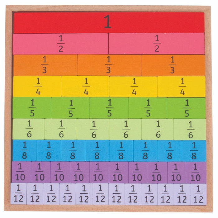 Bigjigs Toys Educational Fractions Tray
