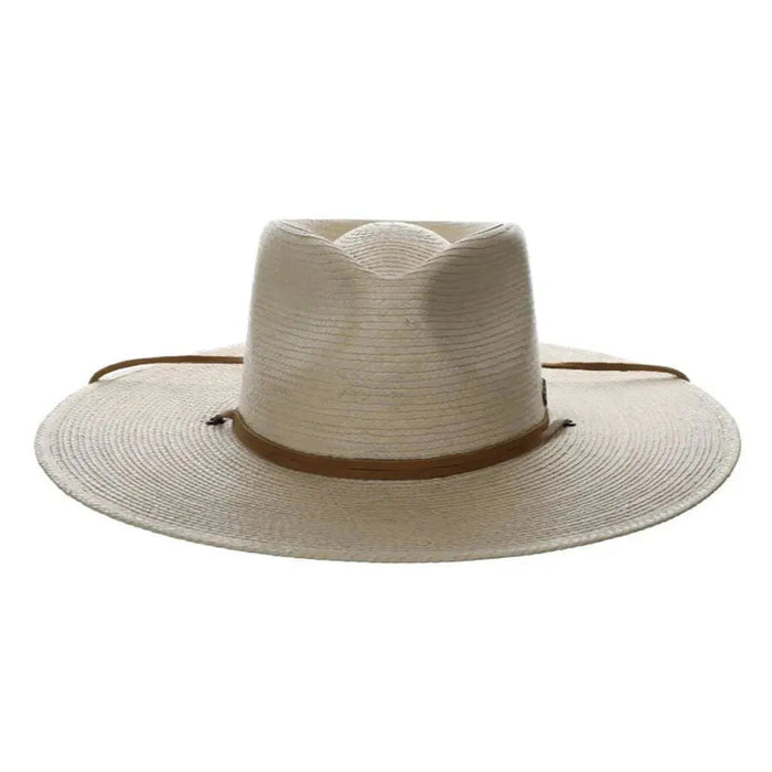 Biltmore Canyon Moon - Wide Brim Mexican Palm Straw Fedora Hat - Hatcountry