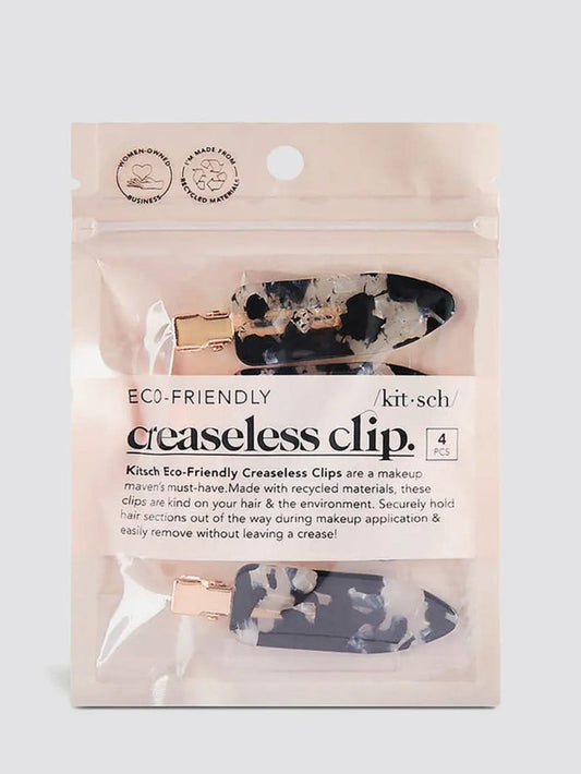 Creaseless 4 Pc Clip Set, Black Terrazzo