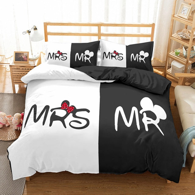 Black＆White Lovers Bedroom Bedding Sets