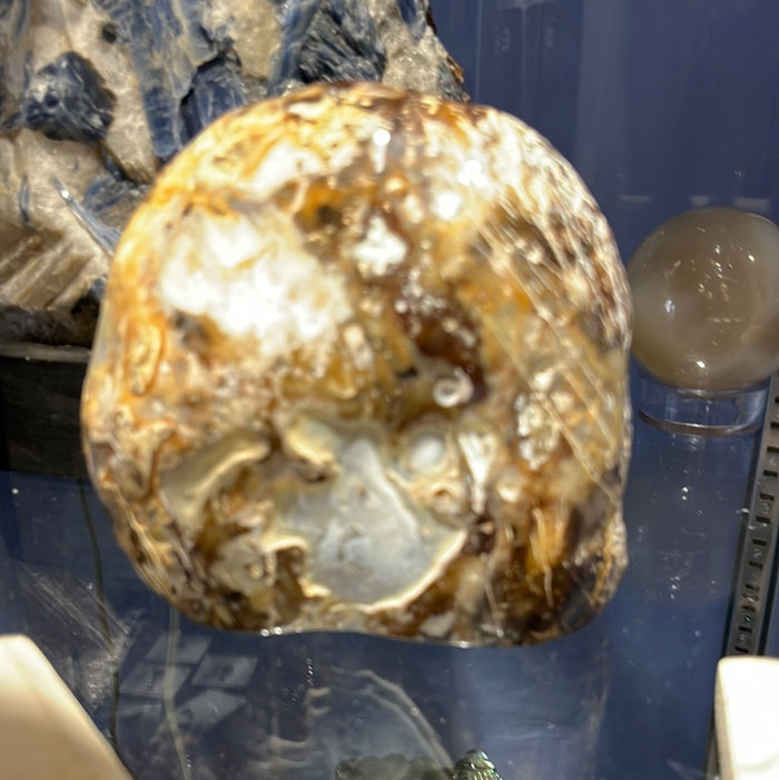 Blue Chalcedony Elephant Hand Carving