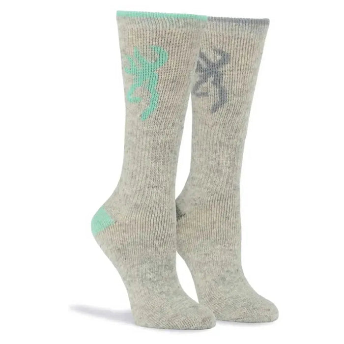 Browning Boot 2-Pack ( Julep / Grey ) - Heavyweight Wool Socks - Hatcountry