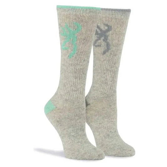 Browning Boot 2-Pack ( Julep / Grey ) - Heavyweight Wool Socks - Hatcountry