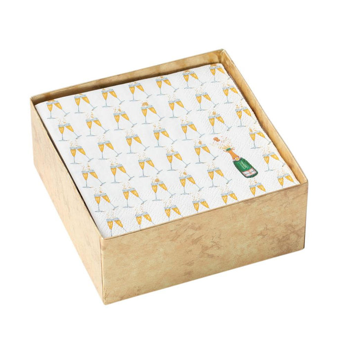 Bubbly Boxed Cocktail Napkins