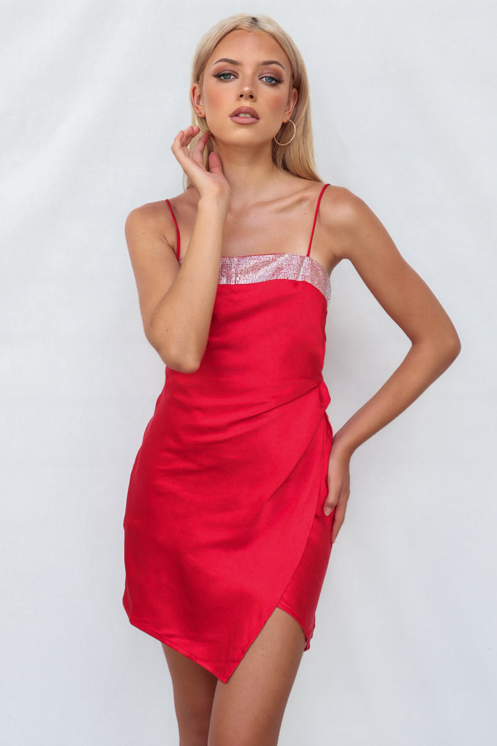 Calvary Mini Dress - Red - Runway Goddess