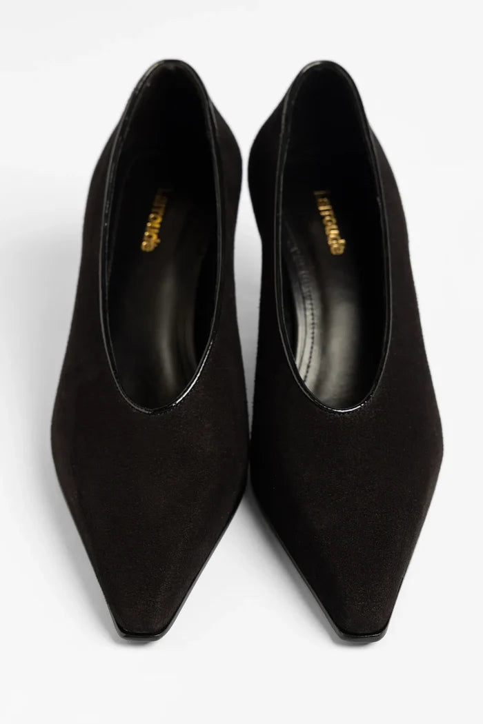 Cambon Pump Black Suede Pump Larroudé