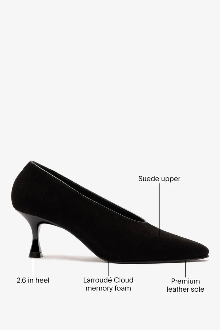 Cambon Pump Black Suede Pump Larroudé