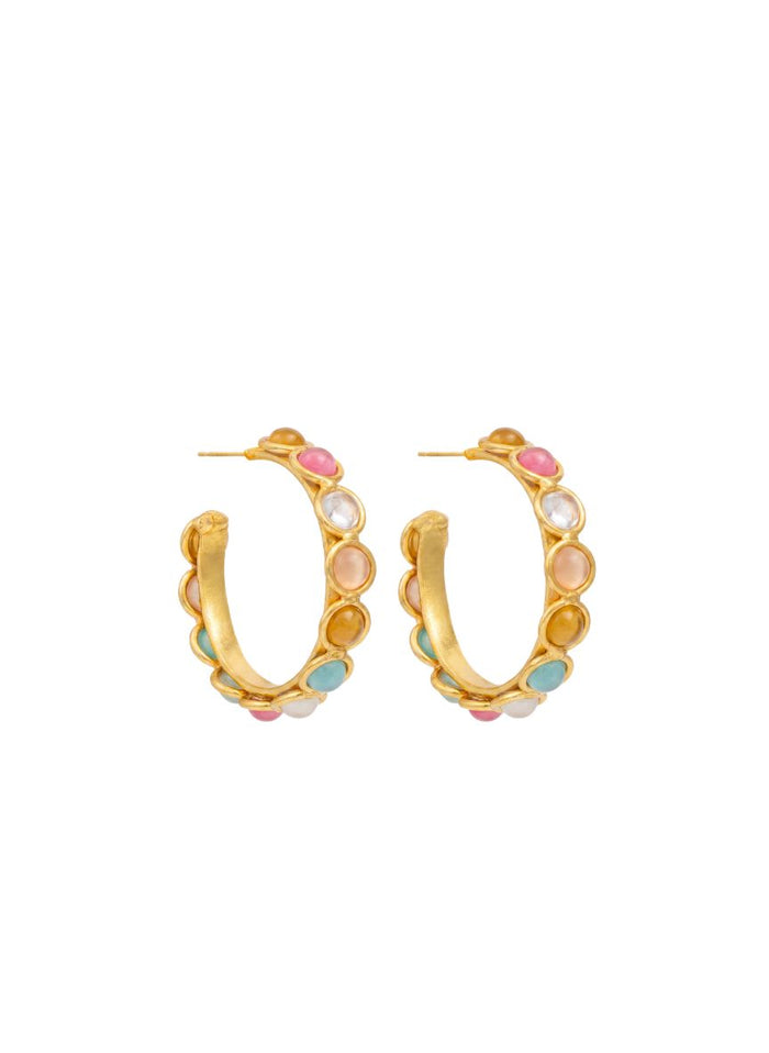Earrings Sylvia Toledano Candies Hoops Earrings Gold/Multi Summer O/S Apoella