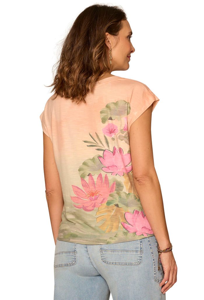 Cap Sleeve Floral Top