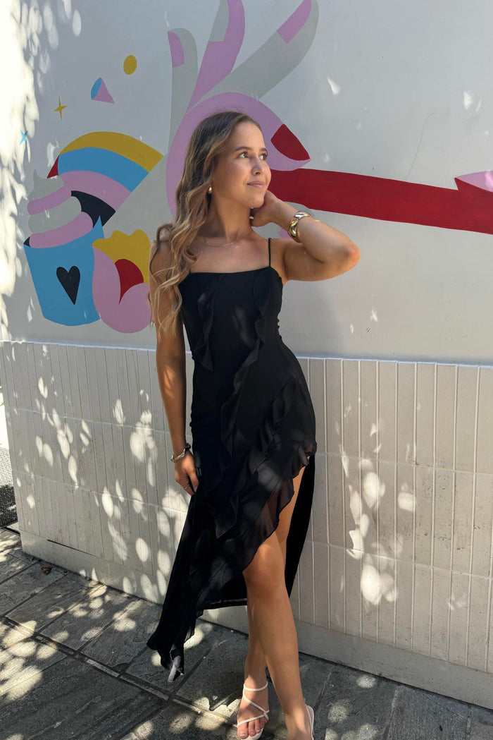 Cardona Maxi Dress - Black - Runway Goddess