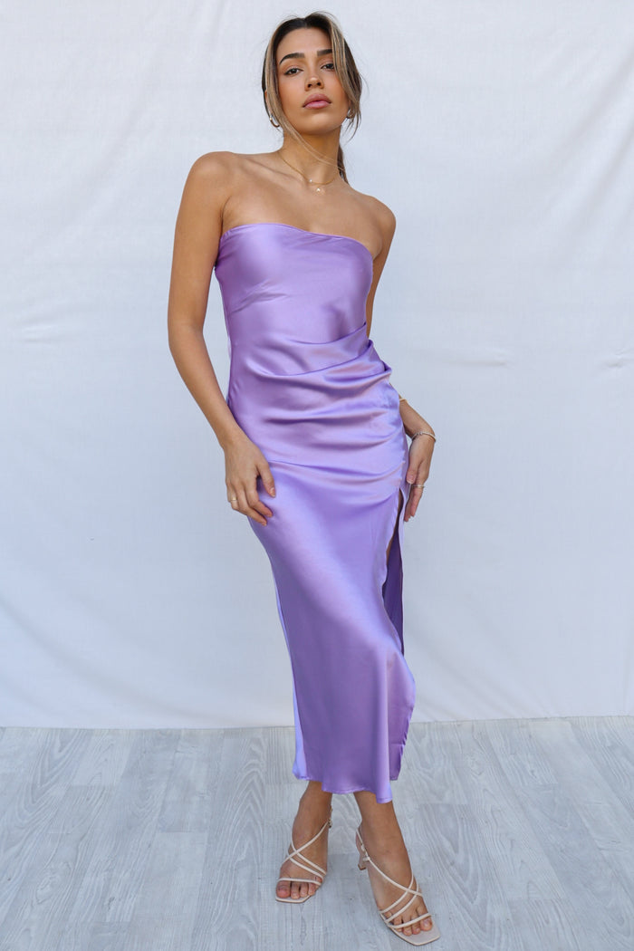 Carissa Midi Dress - Lilac - Runway Goddess