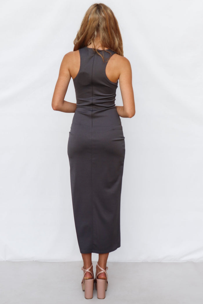 Caspian Maxi Dress - Charcoal - Runway Goddess