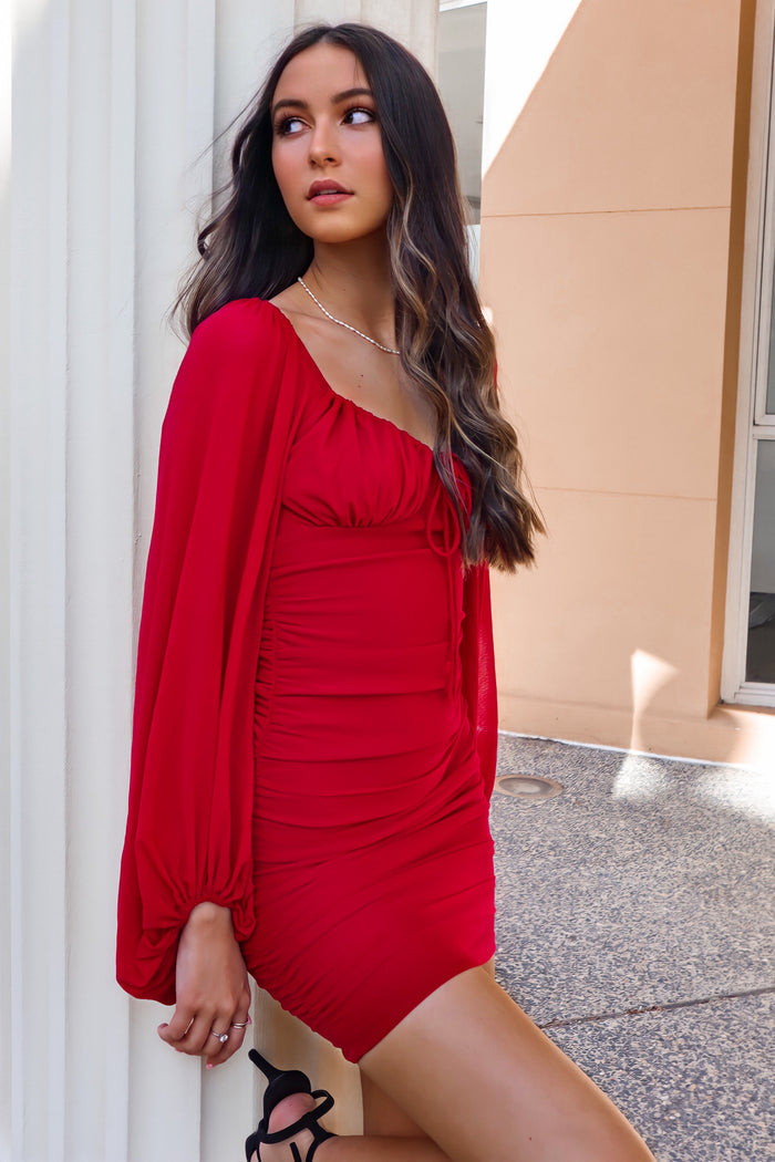 Cassia Dress - Red - Runway Goddess
