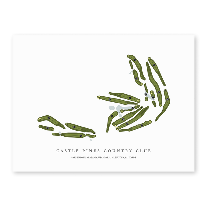 Castle Pines Country Club | Golf Course Map | Unframed
