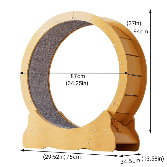 Cat Exercise Wheel Toy - Running Treadmill Exerciser Scratcher Board