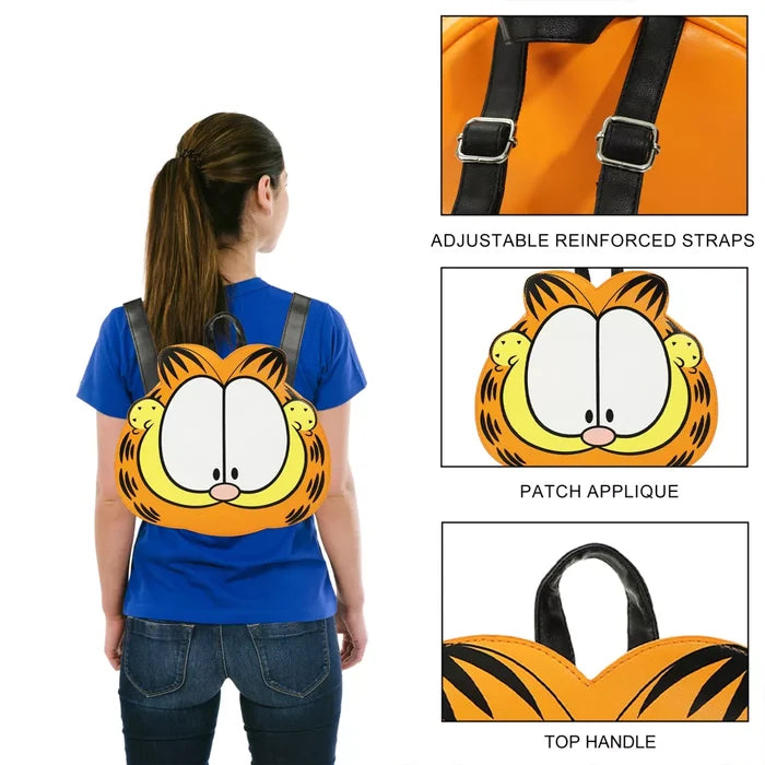 Character Head Orange 9" Adult Mini Novelty Backpack