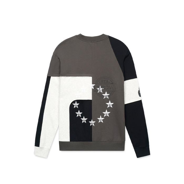 CHARLES Sweatshirt 'Black Grey Patchwork'