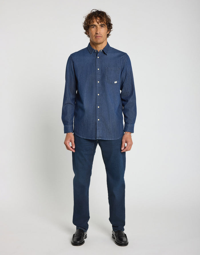 chemise mixte homme blue PULLIN en coton