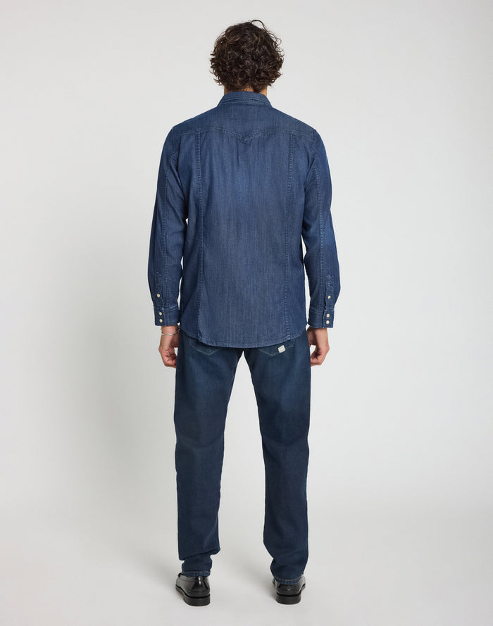 chemise mixte homme blue PULLIN en coton