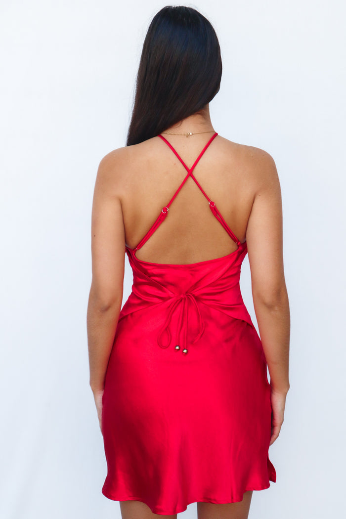 Cheryl Mini Dress - Red - Runway Goddess
