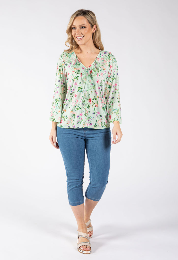 Chitel Ruffle V-Neck Blouse