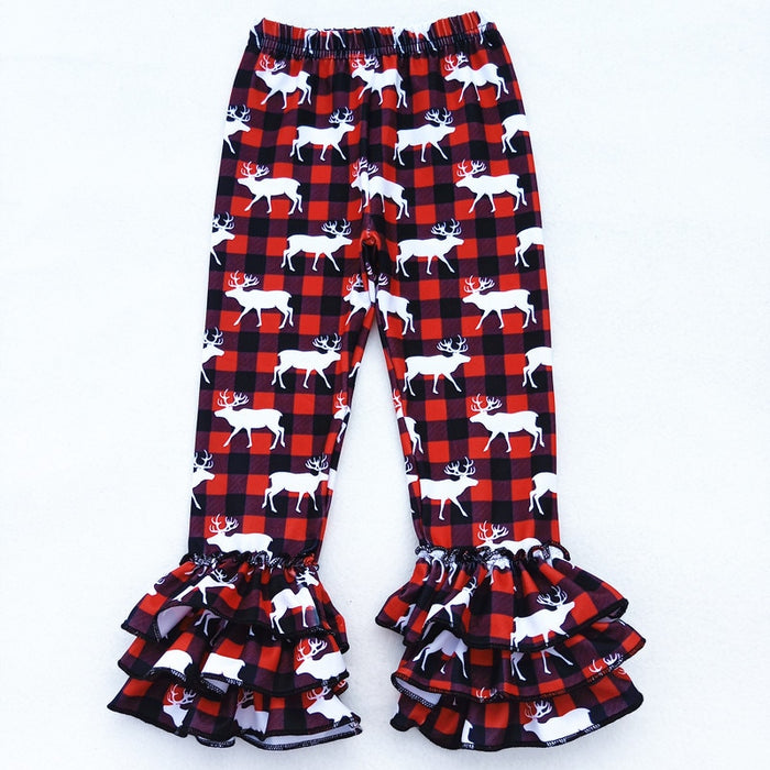 Christmas Printed Milk Silk Baby Bell Bottoms