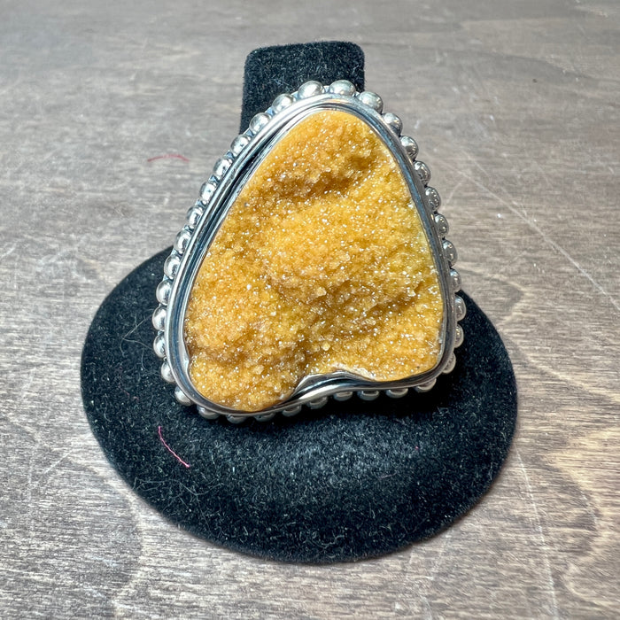 Citrine Druzy Ring