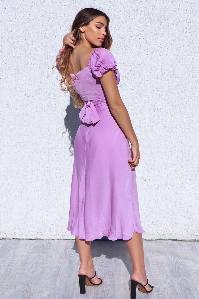 Claudia Midi Dress - Lilac - Runway Goddess