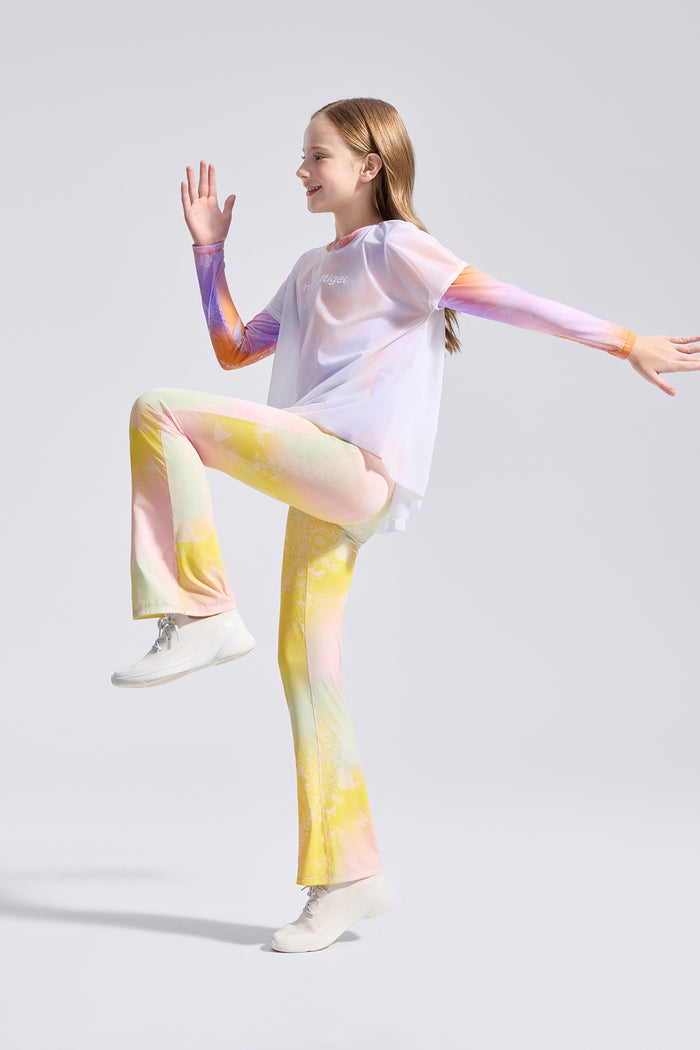 Cloudie Air Bootcut Leggings **Gradient Buzz Pink**