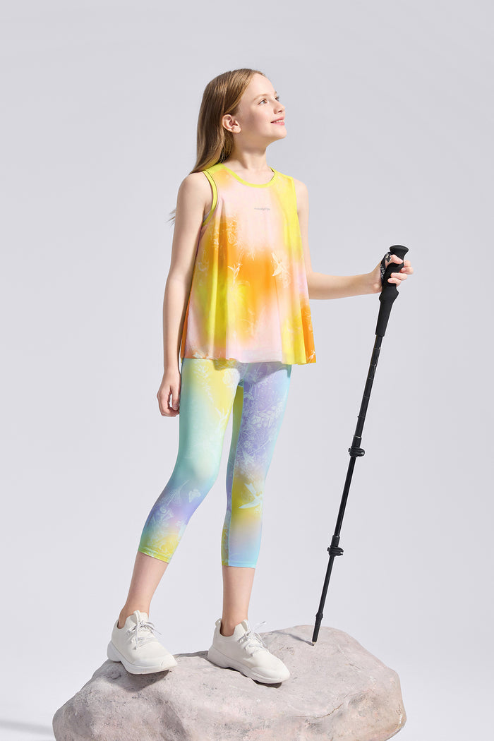 Cloudie Air Printed Leggings **Gradient Buzz Orange**