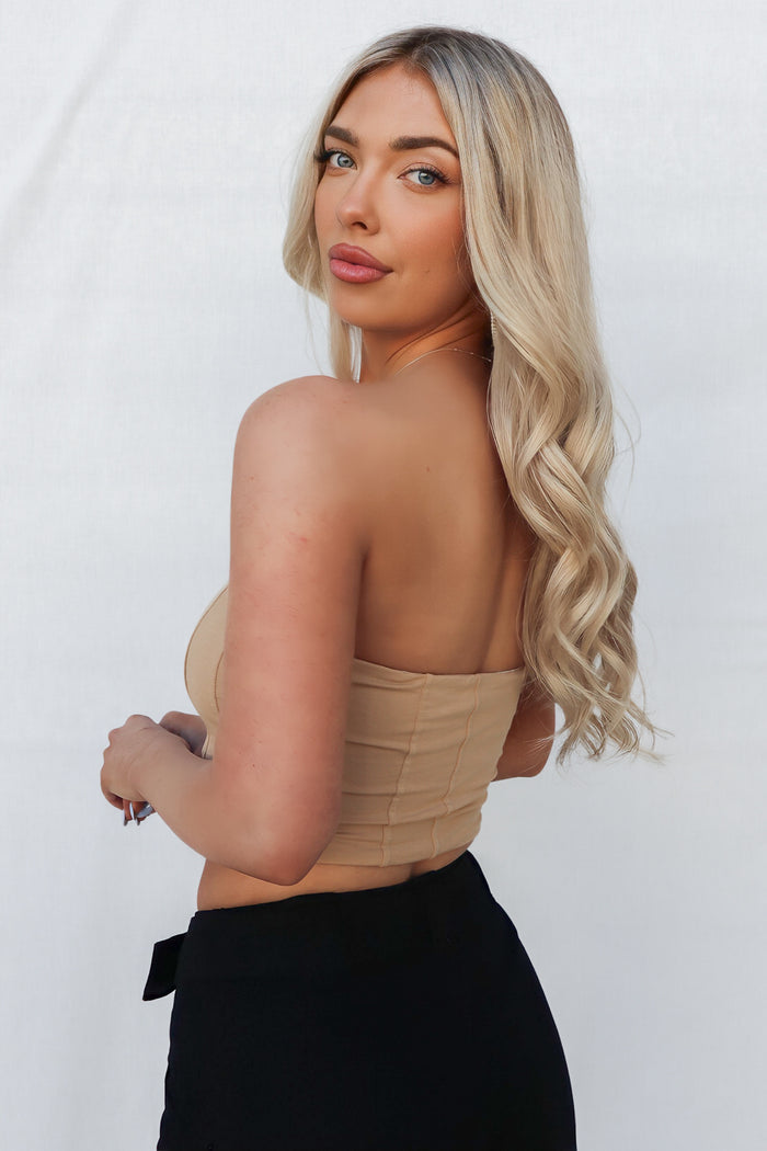 Coby Top - Beige - Runway Goddess