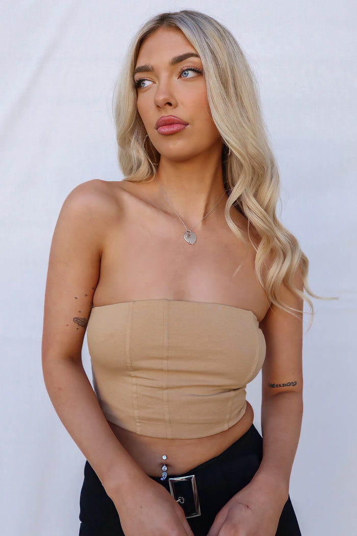 Coby Top - Beige - Runway Goddess