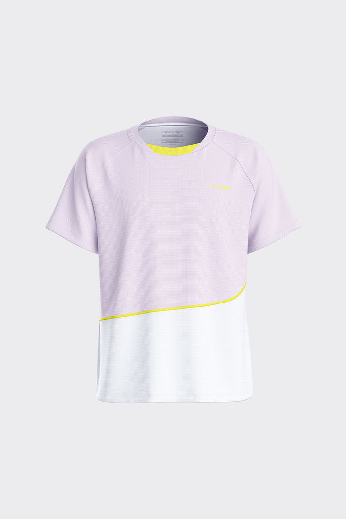 Colour Blocking Short Sleeves **Wistaria**