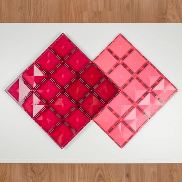 Connetix Magnetic Tiles Pastel Pink & Berry Base Plate 2 Pack