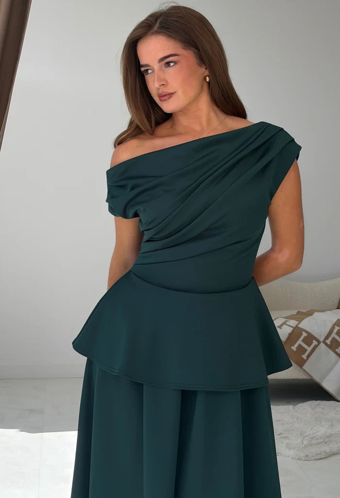 Connie Peplum Midi Dress