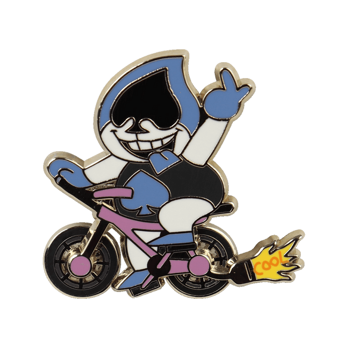 Cool Bike Lancer Spinning Enamel Pin